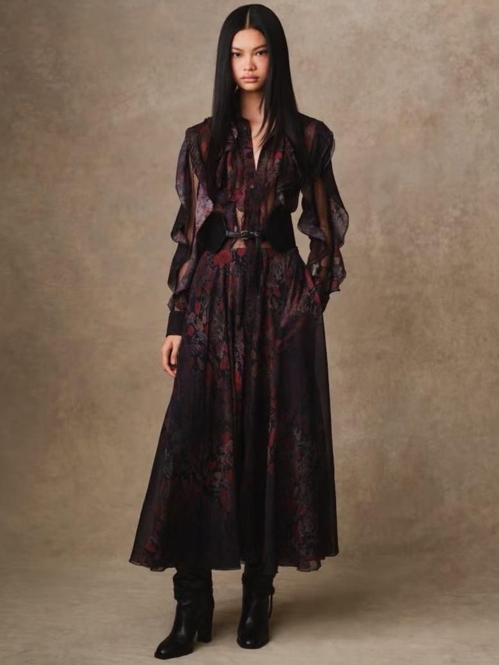 Ralph Lauren Collection FA25 chiffon dress